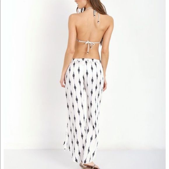 Eberjey Voyeur Ananda Swim Cover Up Lounge Pants Side Leg Tie Lead S - Picture 2 of 7